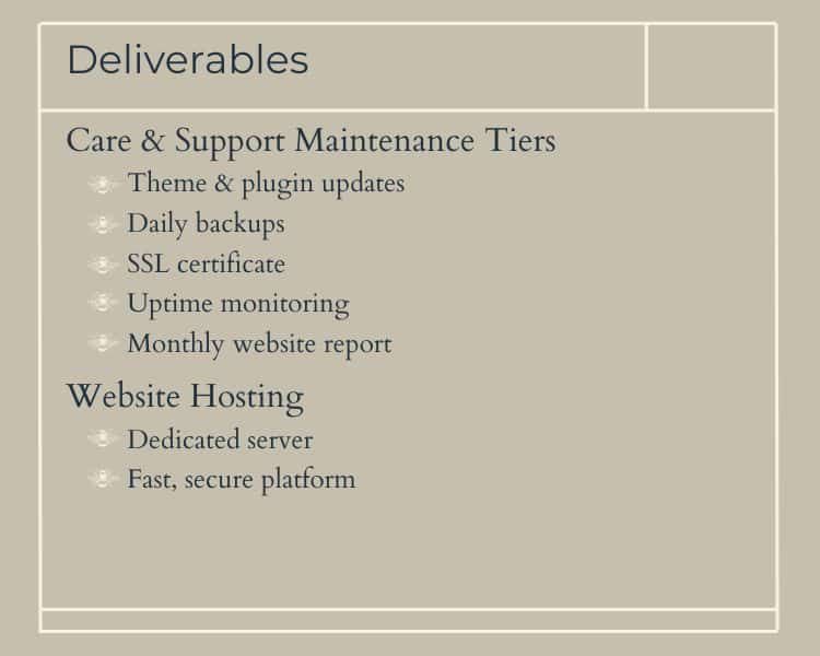 Wordpress Care + Support plans