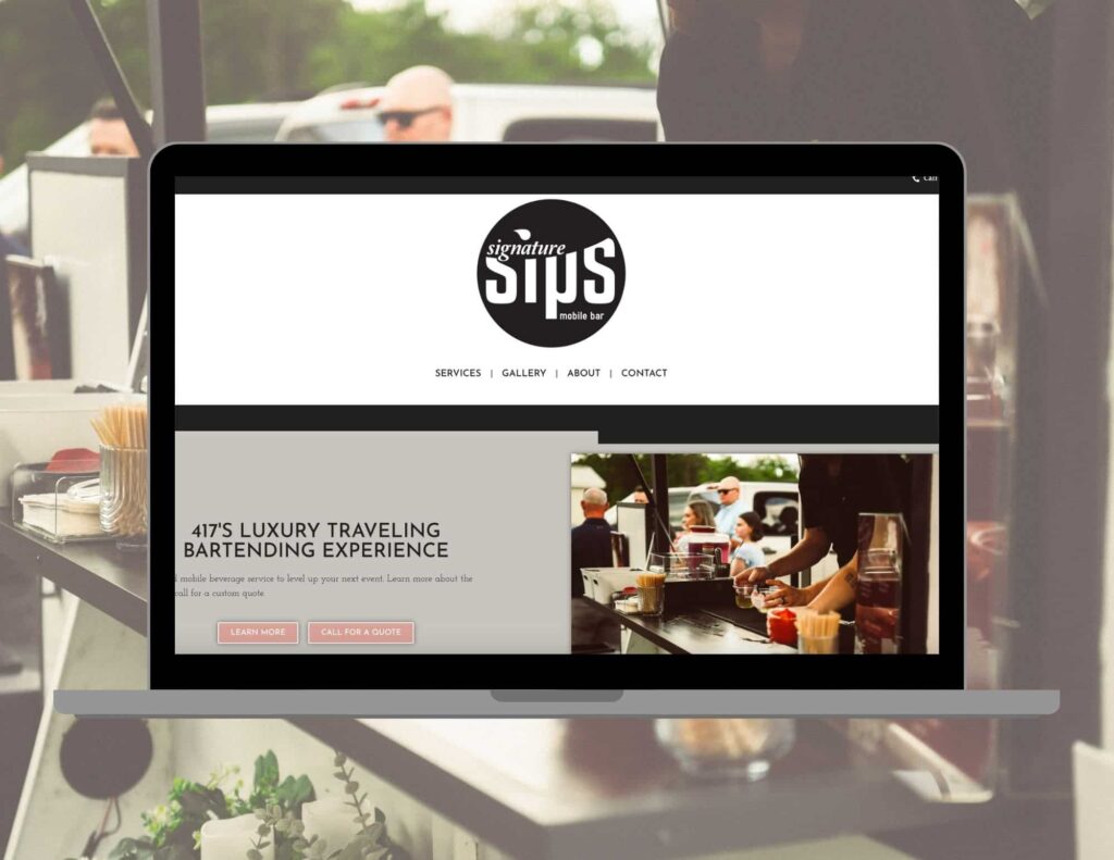 SIgnature Sips, a mobile bartending and beverage service with custom cocktails and mocktails