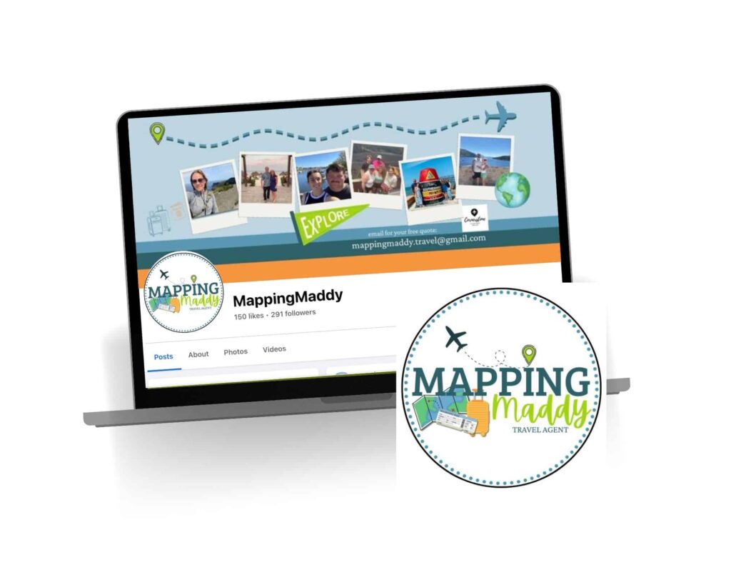 Mapping Maddy, travel agent with brand strategy and visual identity